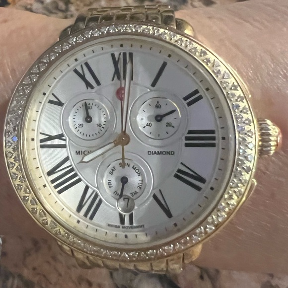 DIAMOND Michelle Sporty Sport Sail Gold Diamond Watch - 38mm - Picture 6 of 7